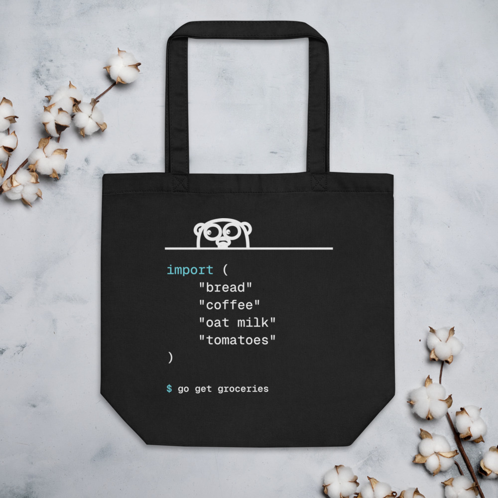 import (groceries) · Bolsa tote · Negro