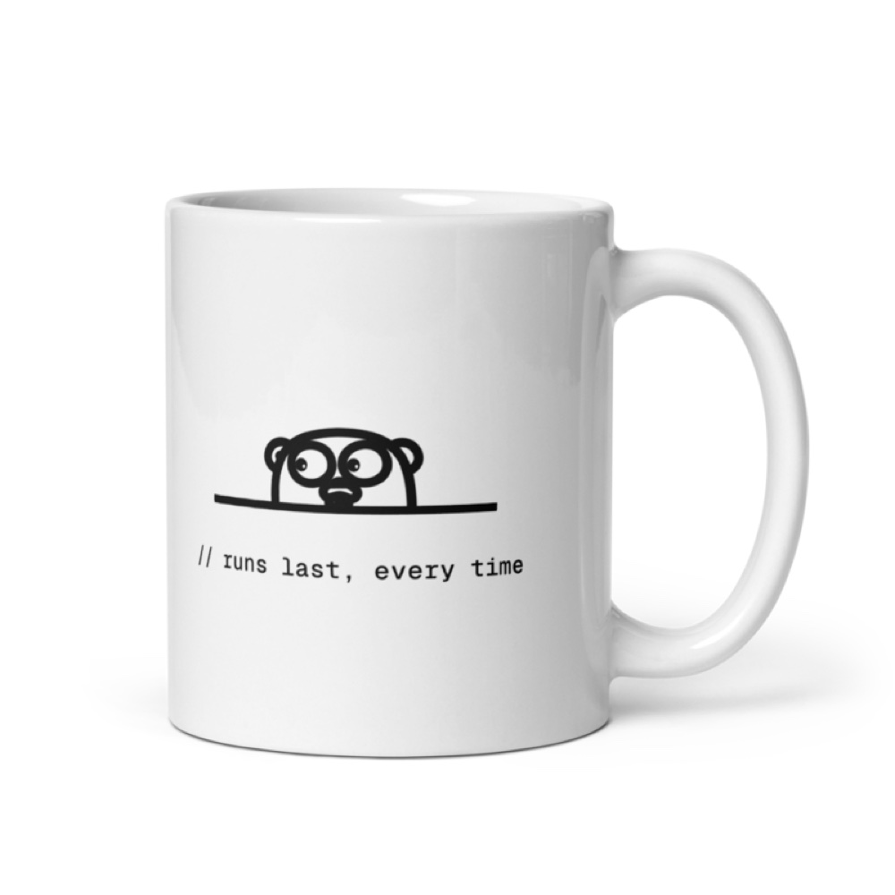 defer coffee() · Taza · Blanco