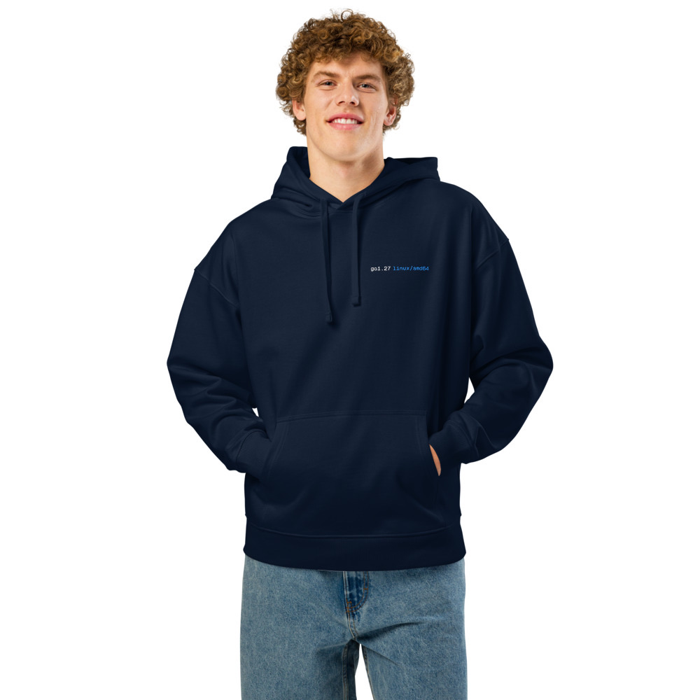 go1.27 · Sudadera oversize · Azul marino