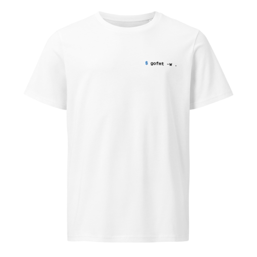gofmt · Camiseta ligera · Blanco