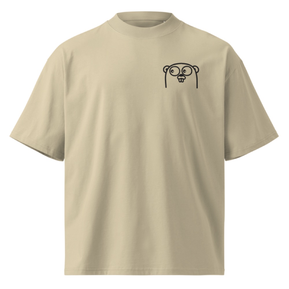 Gopher Face · Camiseta oversize · Piedra