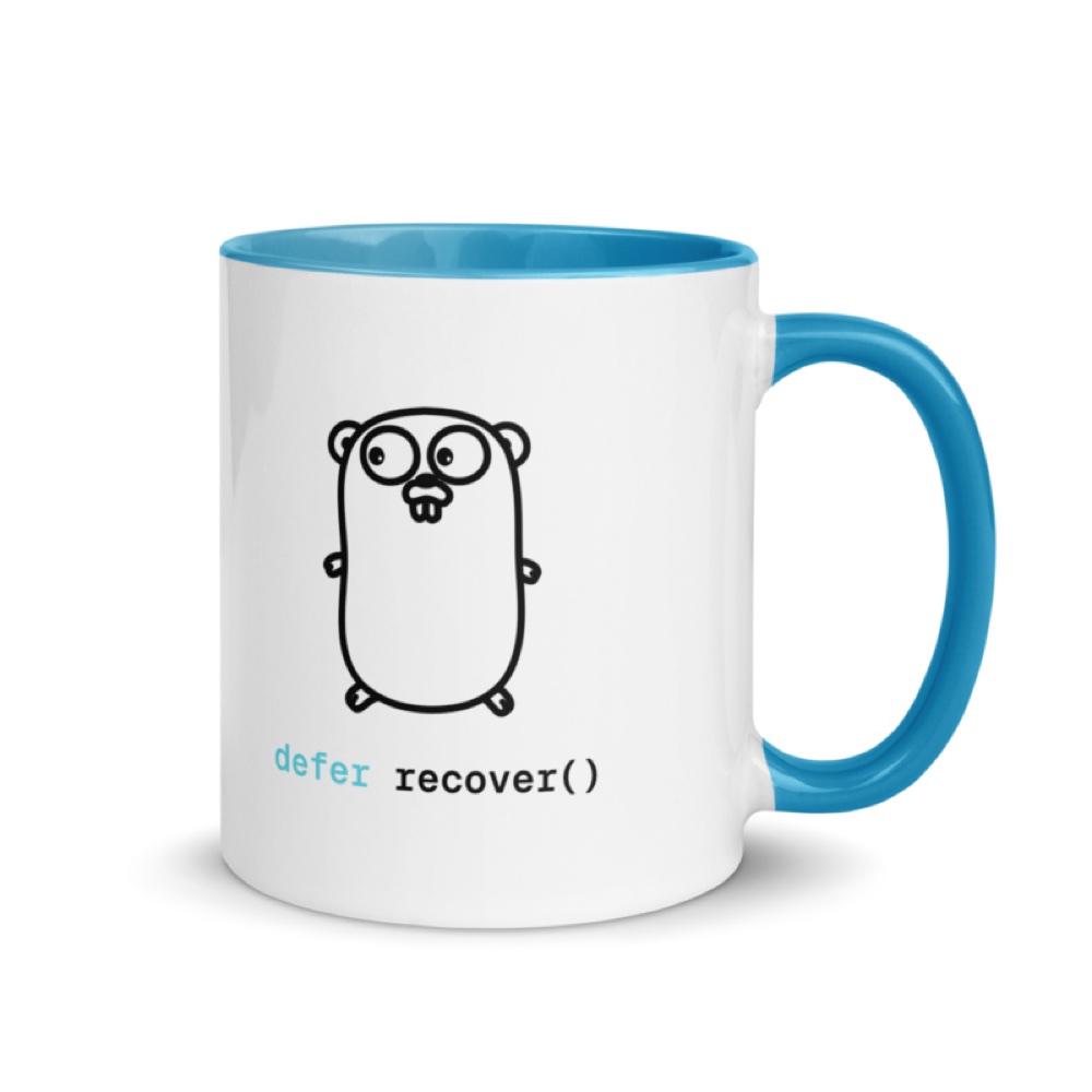 Don’t panic · Taza · Azul