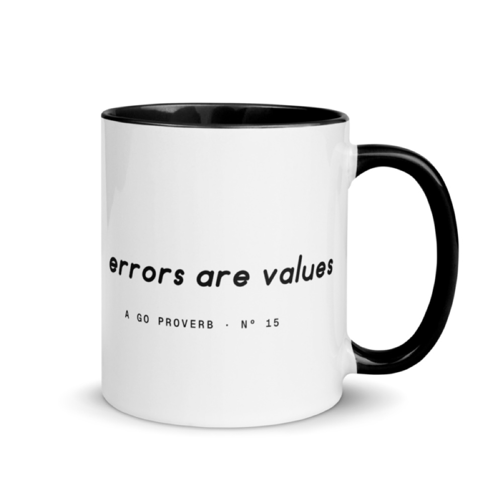 errors are values · Taza · Negro