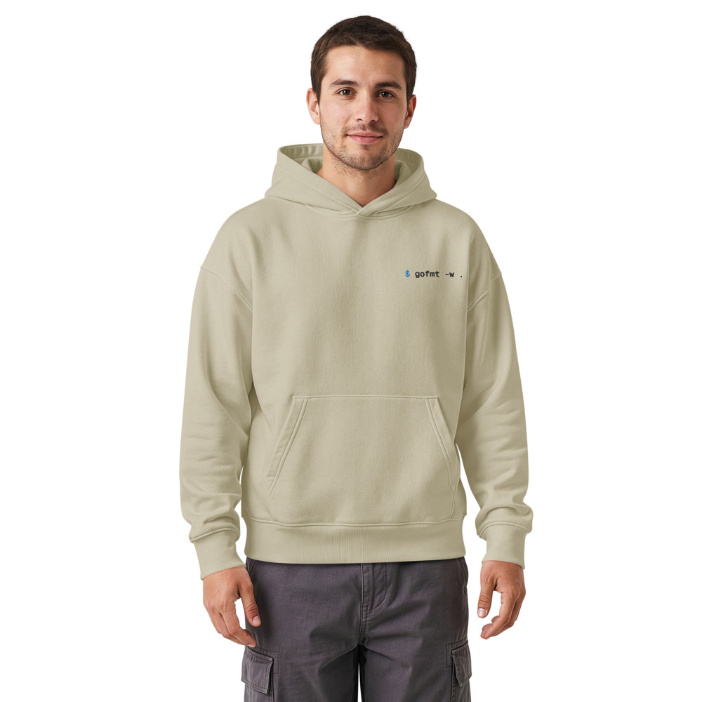 gofmt · Sudadera con capucha · Piedra