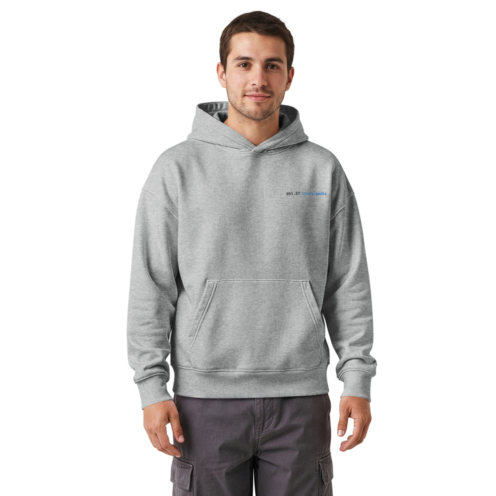 go1.27 · Sudadera con capucha · Gris jaspeado